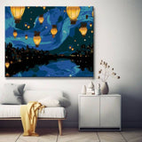 Mondlicht Altstadt - Malen nach Zahlen