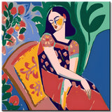 Frau mit Blumen - Malen nach Zahlen