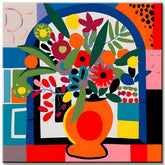 Bunter Blumenstrauss - Malen nach Zahlen im Matisse Stil