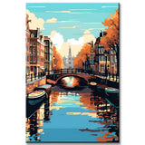 Amsterdam Canals Malen nach Zahlen