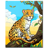 Smaller Leopard Kindermtoiv Malen nach Zahlen
