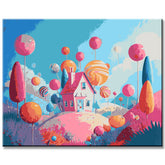 Malen nach Zahlen Lila Haus