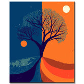 Grind after the picture of the tree abstract