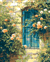 Grind nach Zahlen Rankpflanze rosarot