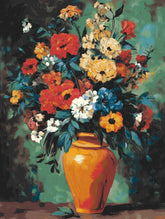 Grind nach Zahlen Blumenstrauss