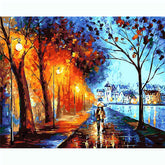 Malen nach Zahlen bilder allee blau