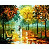 Malen nach Zahlen bilder weg im park