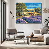 Grind after the flowers of lavender for the garden