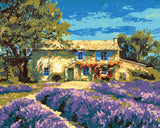 Grind after the flowers of lavender for the garden