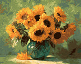 Grind nach Zahlen Sonnenblumenstrauß