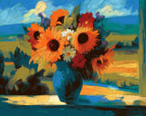 Grind nach Zahlen Bunter Blumenstrauss