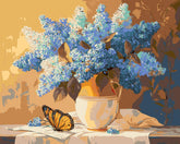 Grind nach blumen fliederstrauss