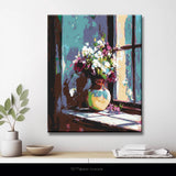 Grind nach Zahlen Bunter Blumenstrauss