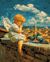 Malen nach Zahlen engelchen tauben