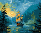 Malen nach Zahlen Natur Blick aus dem Urwald