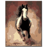 Grind after zahlen pferde schwarz weisses pferd