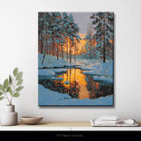 Painting by Numbers Pictures Winter Landscape in the Morning