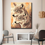 Malen nach Zahlen wolfsPaar