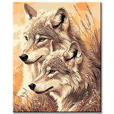 Malen nach Zahlen wolfsPaar