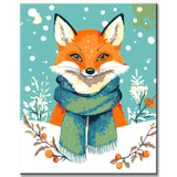 Malen nach Zahlen Fuchs im Winter