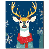 Malen nach Zahlen Hirsch im Winter