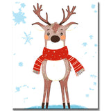 Malen nach Zahlen Hirsch mit Schal