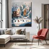 Paint by Numbers Rabbit Family in Winter