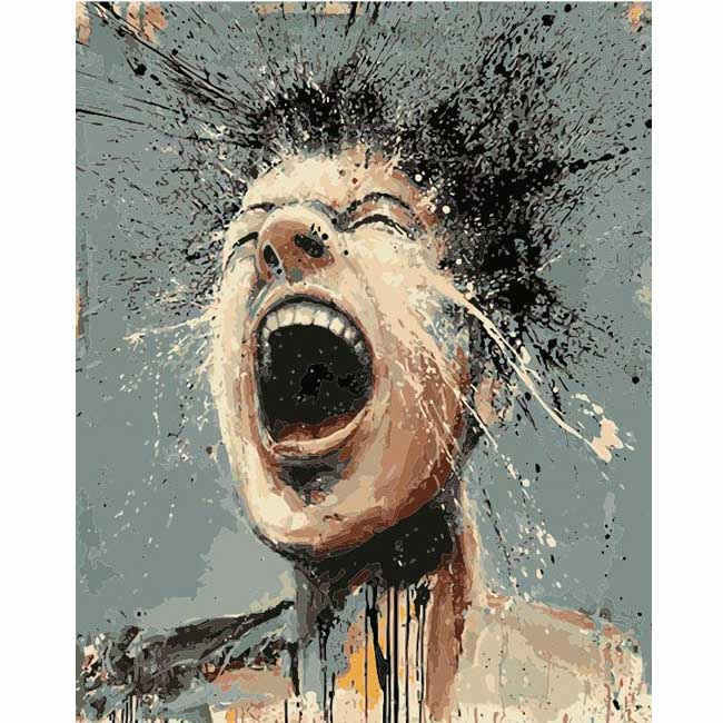 Malen nach Zahlen Abstrakte Kunst Gesichter Modern Art