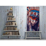 Malen nach Zahlen Frau Ureinwohnerin Tradition Amerika