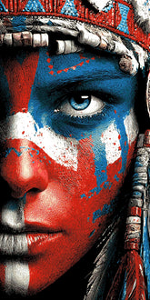 Paint by Numbers Woman Native American Tradition America