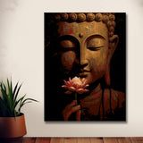 Grind nach Zahlen Buddha Frau Weisse Blume