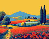 Malen nach Zahlen Kunst Blumen Landschaft