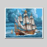 Malen-nach-Zahlen-Hochsee Segelschiff zur See