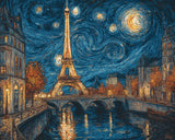 Paint-by-Numbers Eiffel Tower Paris