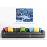 Malen nach Zahlen für Erwachsene Bergdorf im Schnee