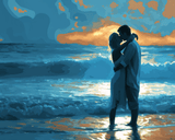 Malen nach Zahlen Bilder LiebesPaar am Meer landschaft