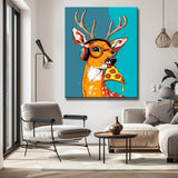 Grind nach Zahlen Elch mit Pizza