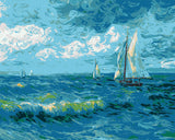 Painting by Numbers for Adults Sailboat in the Sea