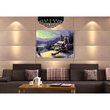 Malen nach Zahlen für Erwachsene Bergkirche im Schnee