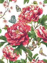 Malen nach Zahlen nelken mit schmetterling