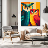 Malen nach zahlen bird eulen couple