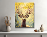 Grind after zahlen bunter hirschkopf abstract