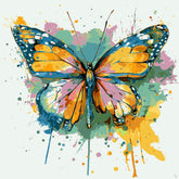 Malen nach Zahlen schmetterling rosa