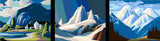 Painting by Numbers Landscape Glacier Mountain Landscape