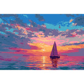 Paint by Numbers Sailboat Colorful