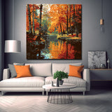 Malen nach Zahlen Wald Bachlauf