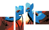Malen nach Zahlen Blumen blau Quattro