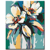 Grind nach Zahlen Blumen abstrakt