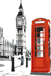 Painting by Numbers London Telephone Booth Big Ben