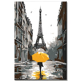 Malen nach Zahlen Paris Eiffel Tower Regenschirm